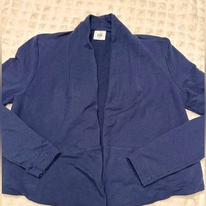 CAbi Navy Blue Cropped Jacket Size Medium